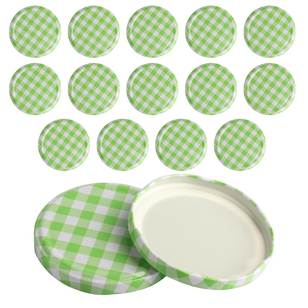 16-Pack 82 mm Twist-Off Lids for Canning Jars, Green