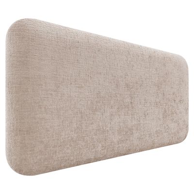 DHOME Rounded Smooth Upholstered Headboard in Ko-Wool for Wall Mounting, Sound-Absorbing Acoustic Headboard, Bed Headrest for Bedroom (Beige, 80 cm)