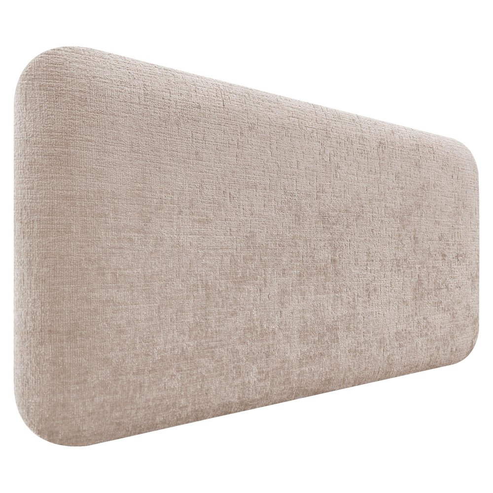 DHOME Rounded Smooth Upholstered Headboard in Ko-Wool for Wall Mounting, Sound-Absorbing Acoustic Headboard, Bed Headrest for Bedroom (Beige, 80 cm)