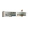Wooden Wall Cabinet with Flap Door and Lower Shelf view 1