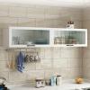 Wooden Wall Cabinet with Flap Door and Lower Shelf view 2
