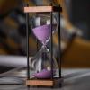 ZGHQHCDRH 30-Minute Wooden Hourglass Timer, Purple view 3