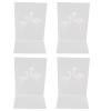 4-Piece Metal Bookends, Bird Design, Glossy Finish view 3