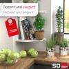 SOTECH HOVER-X Wall-Mounted Corner Shelf 250 x 250 x 30 mm, White view 4