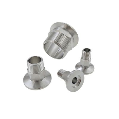 ICYJRFHLTF 1pc 3/8" BSPT Male Thread KF40 Vacuum Stainless Steel Hex Flange Pipe Fitting