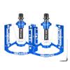 Mountain Bike Pedals, 3 Bearings, 9/16-Inch Flat Lightweight Aluminum Platform Pedals, Non-Slip for Road Bikes, BMX and MTB (Blue) view 1