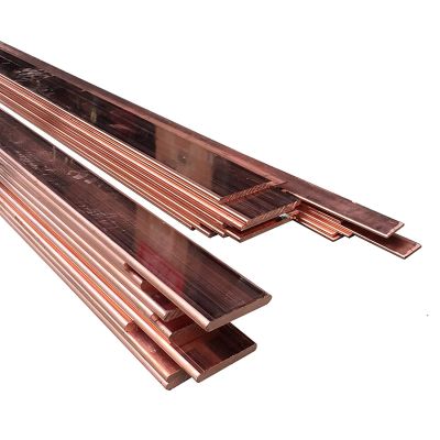 C110 Pure Copper Busbar, 5 mm x 10 mm x 51.18 in, Customizable Flat Copper Bar for Electrical and Architectural Applications, 1 Piece (L: 40.16 in/1020 mm)