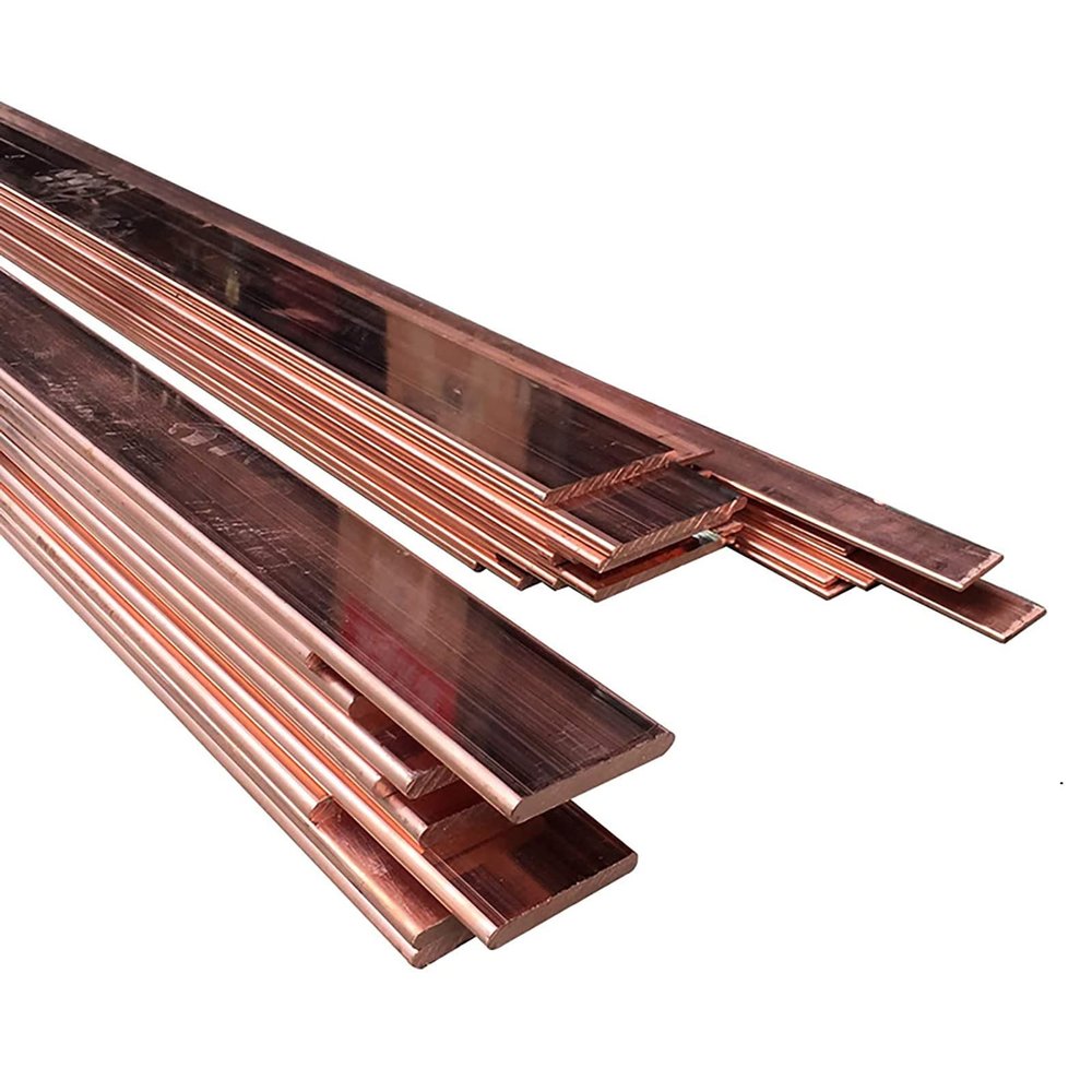 C110 Pure Copper Busbar, 5 mm x 10 mm x 51.18 in, Customizable Flat Copper Bar for Electrical and Architectural Applications, 1 Piece (L: 40.16 in/1020 mm)