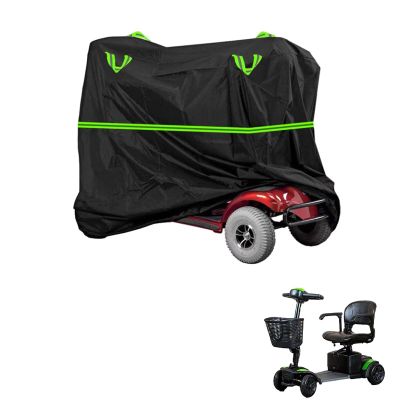 210D Scooter Cover Compatible with Drive Medical Spitfire Pro SE 4W, All-Season Protection with Storage Bag and Reflective Strips