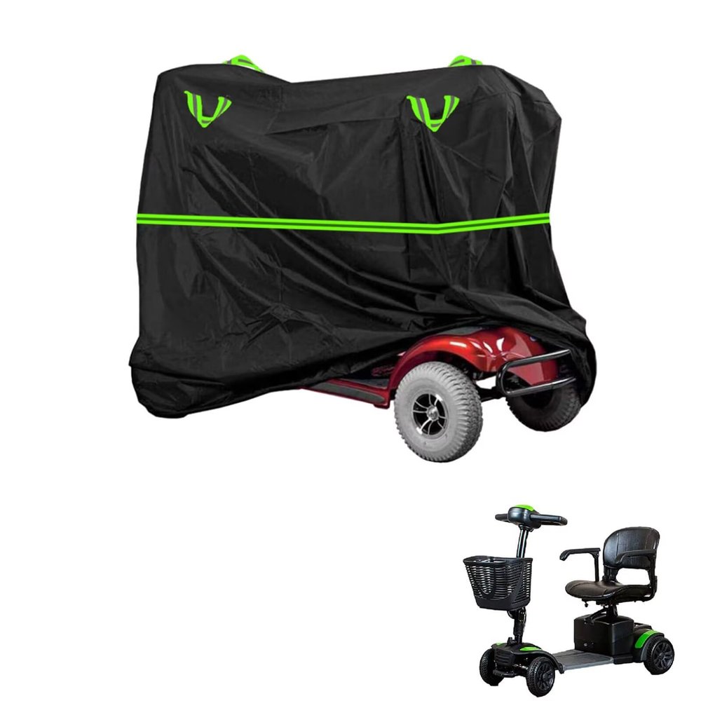 210D Scooter Cover Compatible with Drive Medical Spitfire Pro SE 4W, All-Season Protection with Storage Bag and Reflective Strips