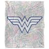 Wonder Woman Floral Logo Super-Soft Blanket, Silky Feel, 152 x 127 cm view 1