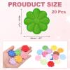 QUARKZMAN 20-Piece Dark Green Flower Iron-On Patches, 1.57-Inch Embroidered Appliques view 2