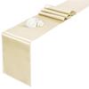 4-Piece Satin Table Runner Set, 30 x 275 cm, Champagne view 1