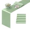 4-Piece Satin Table Runner Set, 30 x 275 cm, Champagne view 2