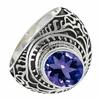 SILVERTROVE Lab-Created Tanzanite Ring for Men and Women, Silver-Plated, All Sizes view 1