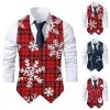 Men's Christmas Festive Slim-Fit Waistcoat view 2