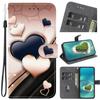YKTO PU Leather Flip Wallet Case for OnePlus Ace 3, Rose Gold Double Heart view 1