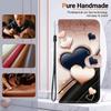 YKTO PU Leather Flip Wallet Case for OnePlus Ace 3, Rose Gold Double Heart view 2