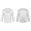 Kids' Carnival Sequin Long-Sleeve Top, Silver, 5–6 Years view 3