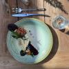 Gipfelstück Flussufer Stoneware Plate Set, Blue, Green & White view 3