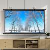 Manual Pull-Down Projector Screen, 16:9/4:3, 76.2–182.9 cm, Wall-Mounted view 3