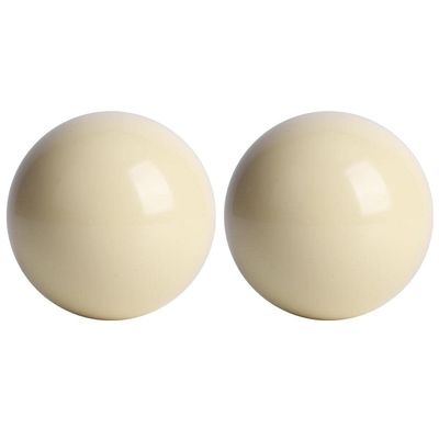 Hominas White Billiard Balls, 2-Pack, 5.72 cm Standard Cue Balls