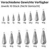 Alwonder 10-Pack 60 g Fishing Pear Sinkers with Iron Ring view 2