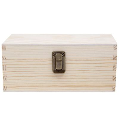 Falkenheyn Wooden Box with Lid, Untreated Natural Wood, Various Sizes