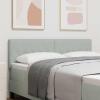 Gecheer Light Gray Velvet Upholstered Headboard with Crystal Buttons, 140 cm view 1