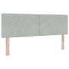Gecheer Light Gray Velvet Upholstered Headboard with Crystal Buttons, 140 cm view 2