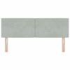 Gecheer Light Gray Velvet Upholstered Headboard with Crystal Buttons, 140 cm view 4