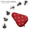 Treer Waterproof Bicycle Seat Cover, Star Pattern, Red, 1 pc view 3