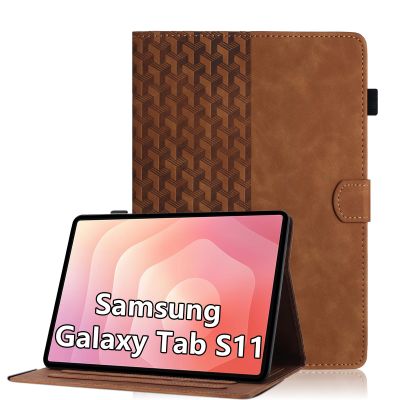 Case for Samsung Galaxy Tab S11 11-inch 2025 (SM-X736B/SM-X730), Premium PU Leather Folio Cover with Stand, Card Slots and Magnetic Closure, Brown