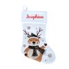 minimutz Personalized Christmas Stocking for Children with Name – 45 cm White St. Nicholas Boot (Deer) view 1