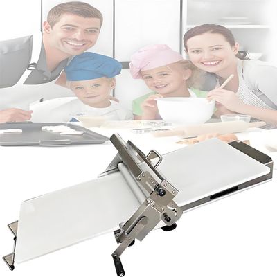 LQQYJSM Manual Dough Sheeter, Compact Stainless Steel Dough Rolling Machine, Adjustable Thickness 0.5–17.5 mm/0.5–27 mm RS201