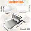 LQQYJSM Manual Dough Sheeter, Compact Stainless Steel Dough Rolling Machine, Adjustable Thickness 0.5–17.5 mm/0.5–27 mm RS201 view 3