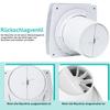 Vkechh 100 mm Bathroom Exhaust Fan with Humidity Sensor, Timer and Backdraft Damper view 3