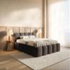 Selsey Upholstered Bed 160 x 200 cm with Slatted Base, Brown Bouclé view 3