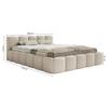 Selsey Upholstered Bed 160 x 200 cm with Slatted Base, Brown Bouclé view 4