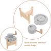 QYDZSHOP Decorative Mini Stone Mill with Stand (Not for Use), Handmade Blue Stone Mill, Ideal for Home Office view 2