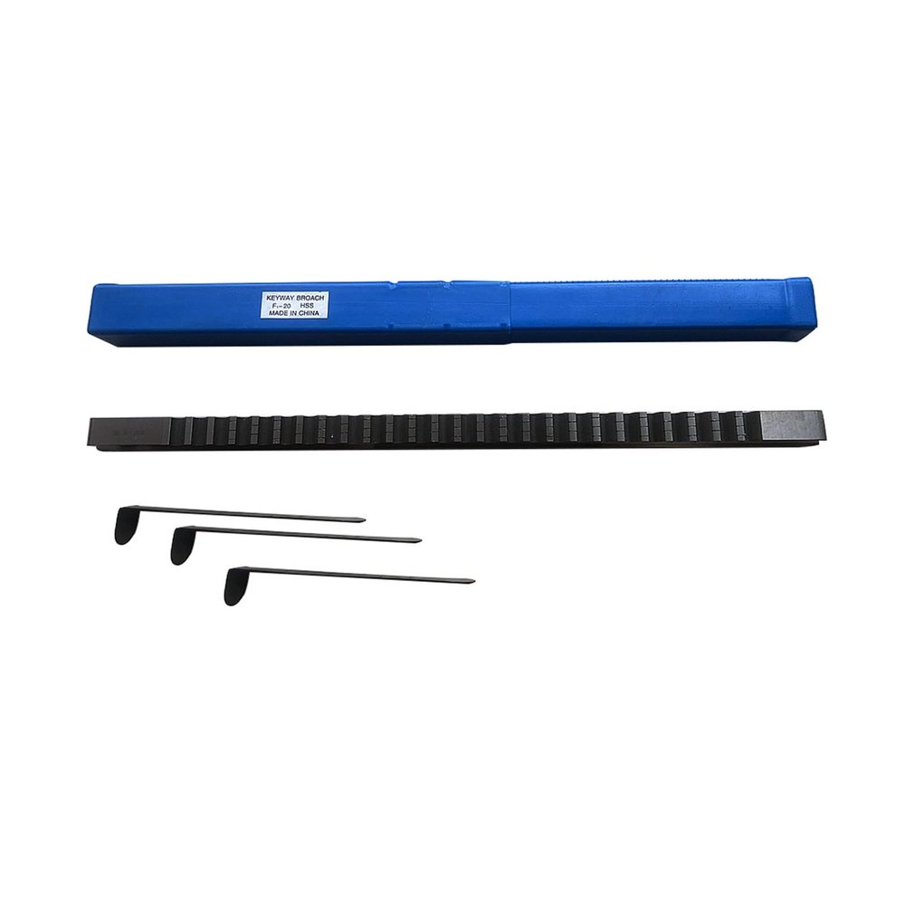 1-Pc Metric HSS Push-Type Keyway Broach, 2/3/4/5/6/8/10/12/14/16/18/20/22/24/25 mm, A1/B1/C1/D1/E1/F1, for CNC Machines (F1 20 mm)