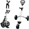 WOTZOV 3-Wheel Golf Push Cart with Adjustable Handle and Foot Brake view 1