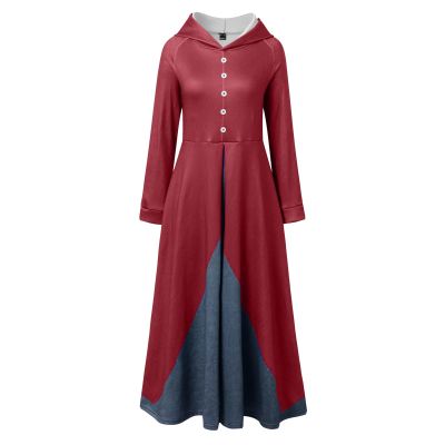 Duohropke Women's Knit Hoodie Dress