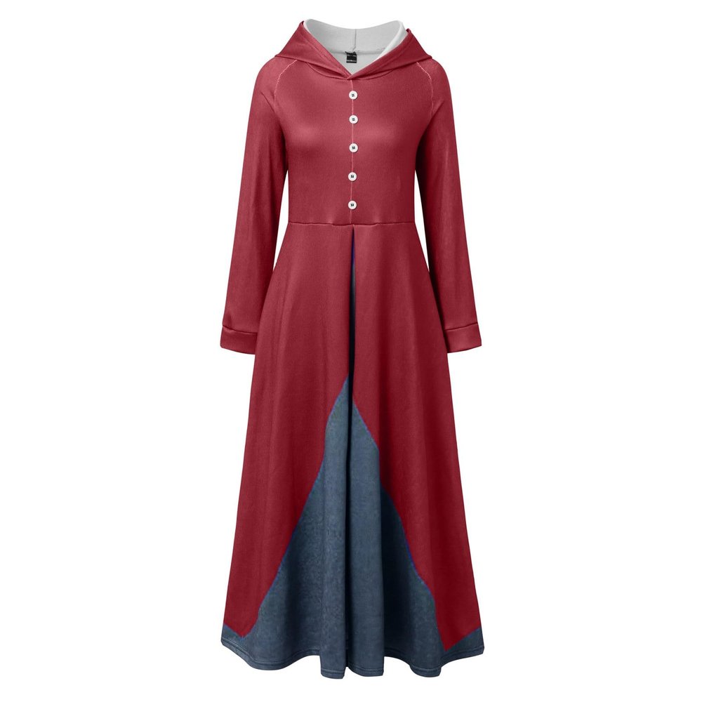 Duohropke Women's Knit Hoodie Dress