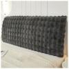 YUEZHONG Rabbit-Fur Headboard Cover, Gray, 190 x 60 cm (75 x 24 in) view 1
