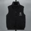 Vhersily Men's Waterproof Teddy Fleece Vest, Lightweight, Sleeveless, Zipper, Side Pockets, Black, XXXL view 4