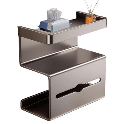 lyanny Freestanding Toilet Paper Holder with Shelf, No-Drill
