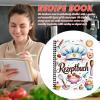 Tewzafiya Personalized Hardcover Recipe Book | Meal Organizer for Vegetarian Meals, Desserts, Cooking, Baking, Salads, Dinners, Home, Office, and Camping view 2
