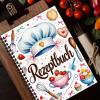 Tewzafiya Personalized Hardcover Recipe Book | Meal Organizer for Vegetarian Meals, Desserts, Cooking, Baking, Salads, Dinners, Home, Office, and Camping view 3