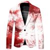 Men's Bloody Suit Jacket with Blood Splatter Print view 1